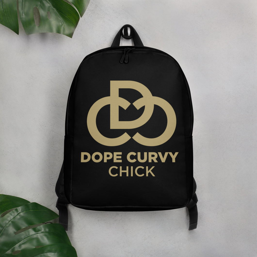 DCC Black and Gold Minimalist Backpack