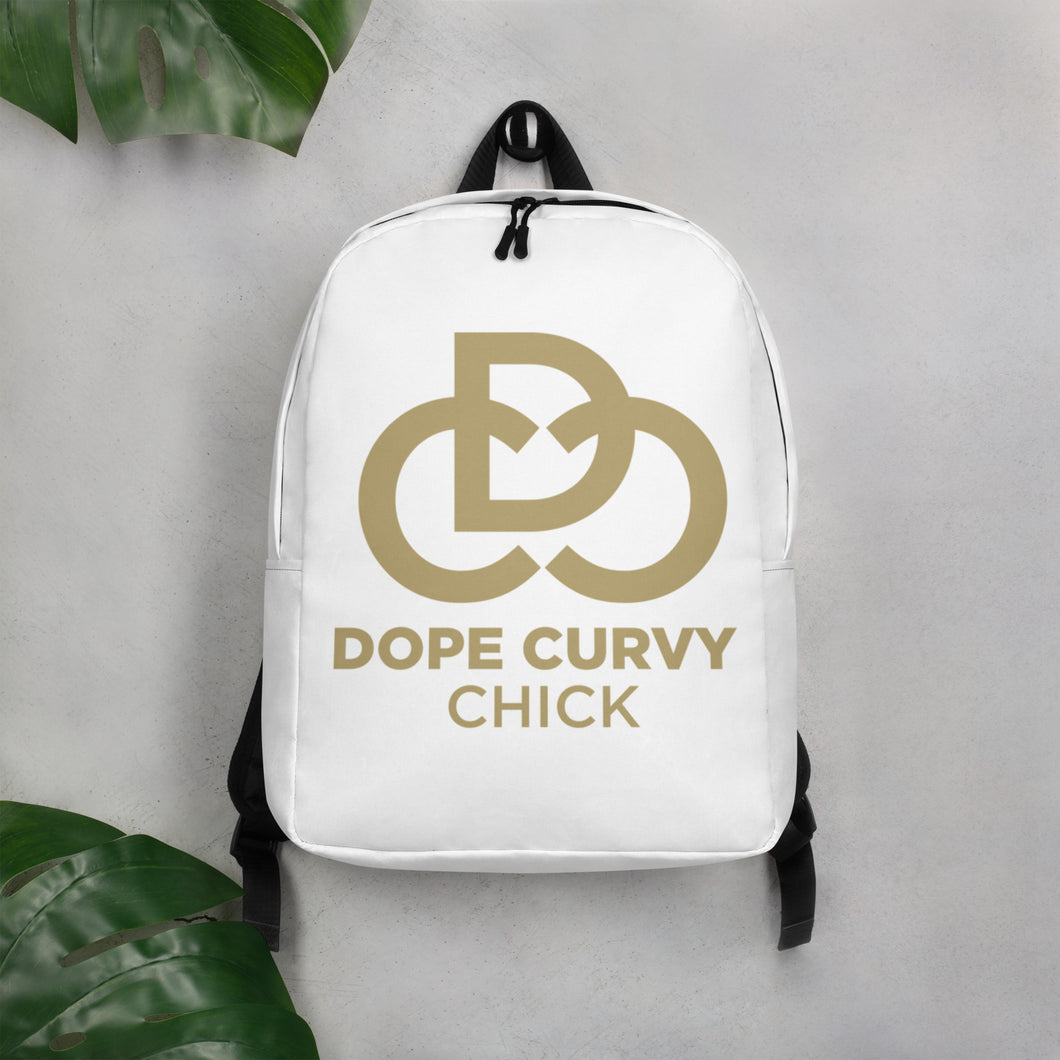 DCC White and Gold Minimalist Backpack