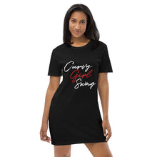 Load image into Gallery viewer, Curvy Girl Swag t-shirt dress (If you wanted a fitted look, size down)
