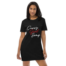 Load image into Gallery viewer, Curvy Girl Swag t-shirt dress (If you wanted a fitted look, size down)