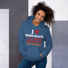 Load image into Gallery viewer, I Love Being Black Unisex Hoodie