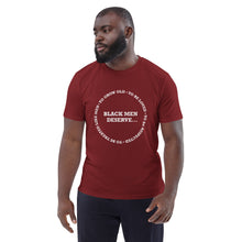Load image into Gallery viewer, BLACK MEN DESERVE Unisex organic cotton t-shirt