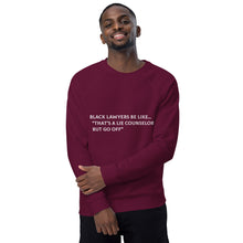 Load image into Gallery viewer, Go Off Unisex organic raglan sweatshirt