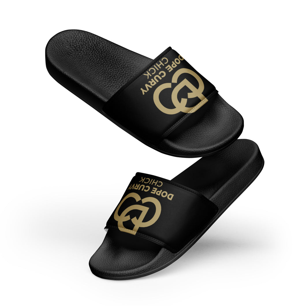 DCC Women's slides Black and Gold