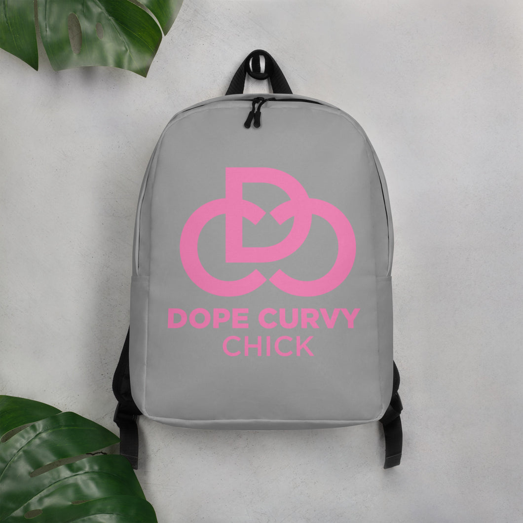 Pink and Gray Minimalist Backpack