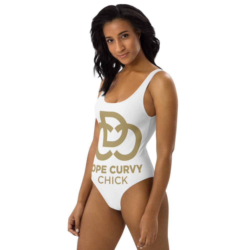DCC One Piece Swimsuit Gold Dope Curvy Chick