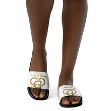 Load image into Gallery viewer, DCC Women&#39;s slides White and Gold
