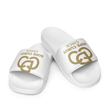 Load image into Gallery viewer, DCC Women&#39;s slides White and Gold
